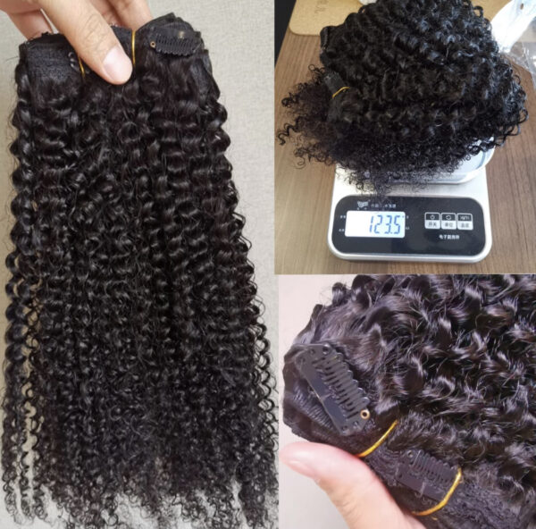 Afro 4C Kinky curly clip ins